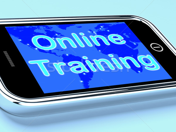 Online Training Mobile Screen Shows Web Learning Stock photo © stuartmiles