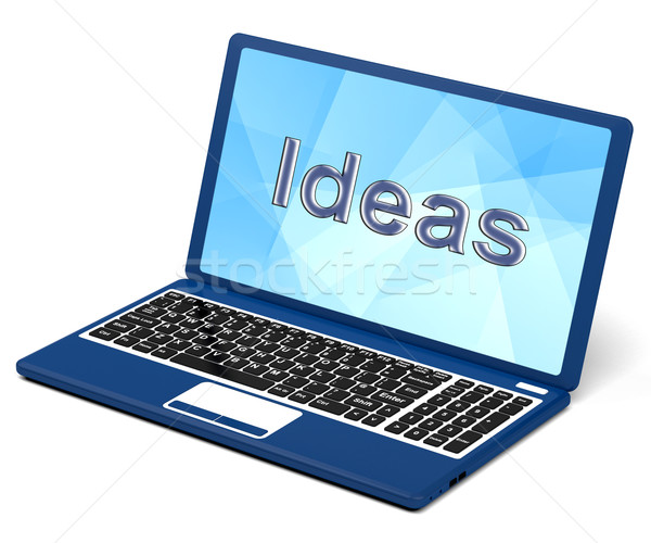 Ideas Word On Laptop Screen Showing Creativity Stock photo © stuartmiles