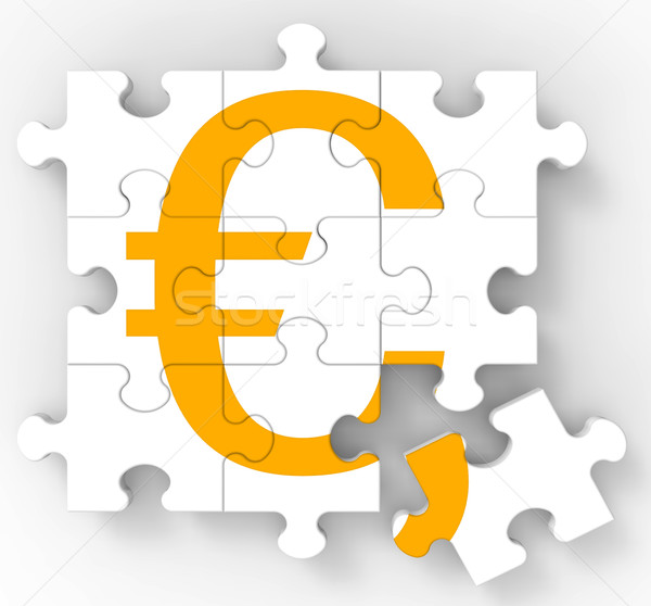 Euro Puzzle Shows European Currency Stock photo © stuartmiles
