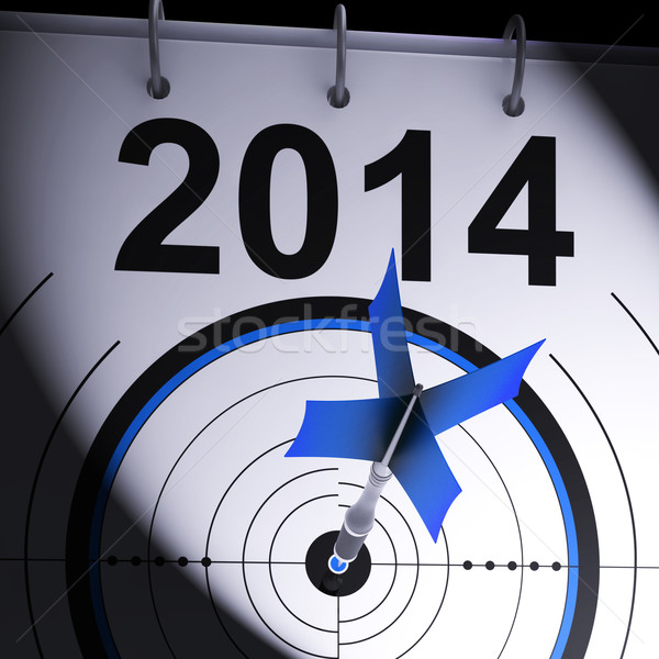 2014 target business plan prognose betekenis Stockfoto © stuartmiles
