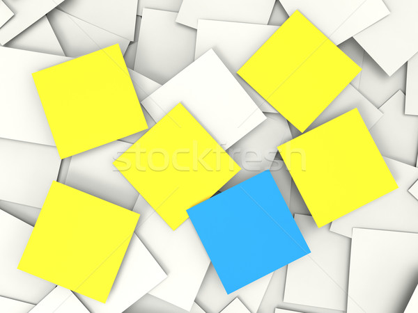 Blank Postit Notes Shows Copyspace Memos And Notices Stock photo © stuartmiles
