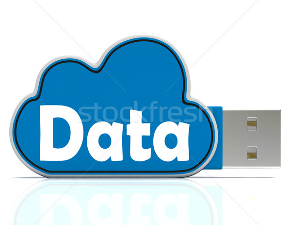 Data Memory Stick Shows Backing Up To Cloud Storage Stock photo © stuartmiles