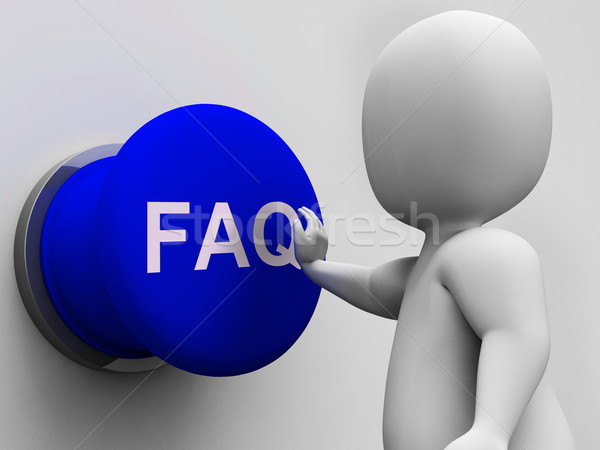 FAQ Button Shows Website Questions And Assistance Stock photo © stuartmiles