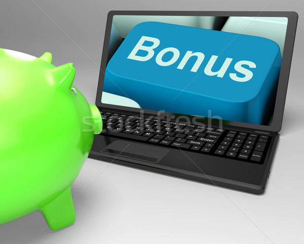 Bonus Key Shows Incentives And Extras On Web Stock photo © stuartmiles