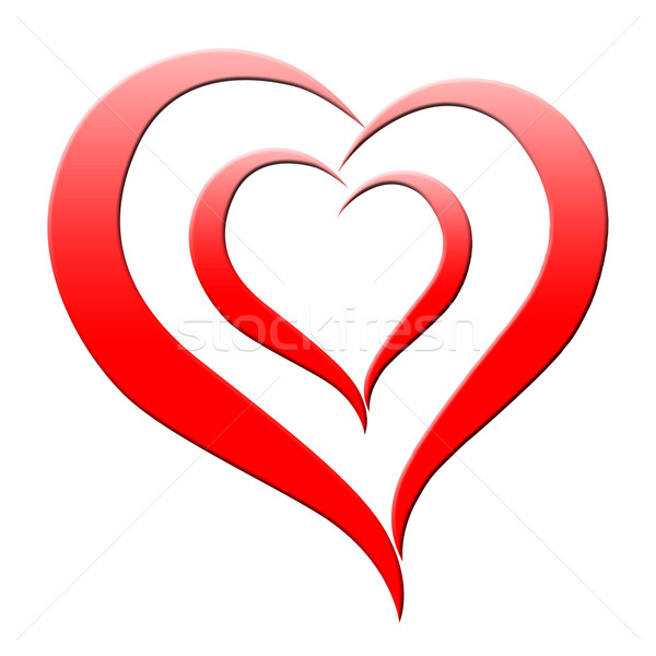Rosso cuore passione amour significato Foto d'archivio © stuartmiles