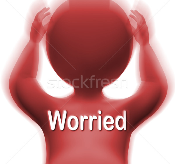 Worried Man Means Anxious Fearful Or Concerned Stock photo © stuartmiles