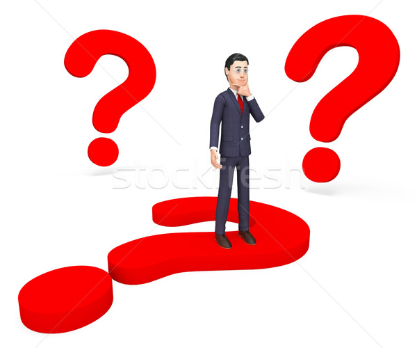 бизнесмен мышления часто вопросы часто задаваемые вопросы деловой человек Сток-фото © stuartmiles