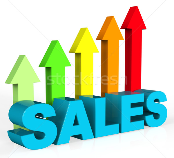 Increase Sales Shows Success Trading And Improvement Stock photo © stuartmiles