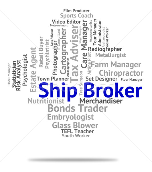 Hajó bróker futár csomag mutat szöveg Stock fotó © stuartmiles