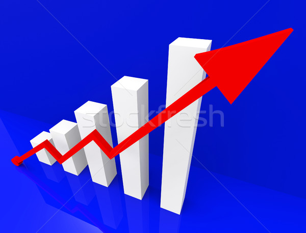 Graph Increasing Shows Financial Report And Advance Stock photo © stuartmiles