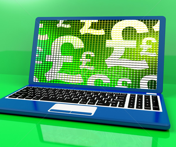 Pound Symbols On Computer Showing Money And Investment Stock photo © stuartmiles