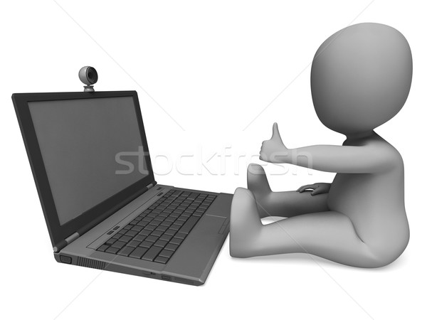 Video online computer laptop web Stockfoto © stuartmiles