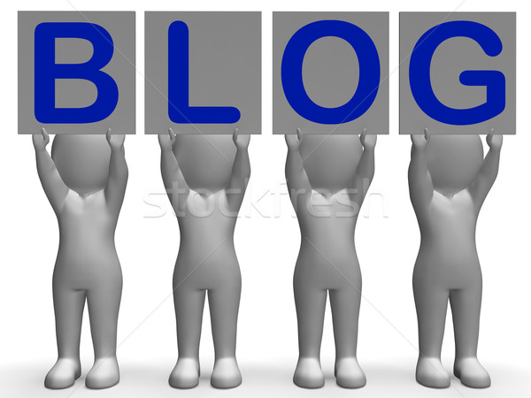 Blog Banners Shows Online Blogging And Social Media Stock photo © stuartmiles