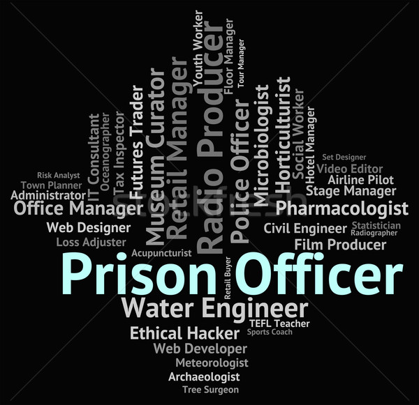 Prison Officer Shows Detention Centre And Employee Stock photo © stuartmiles