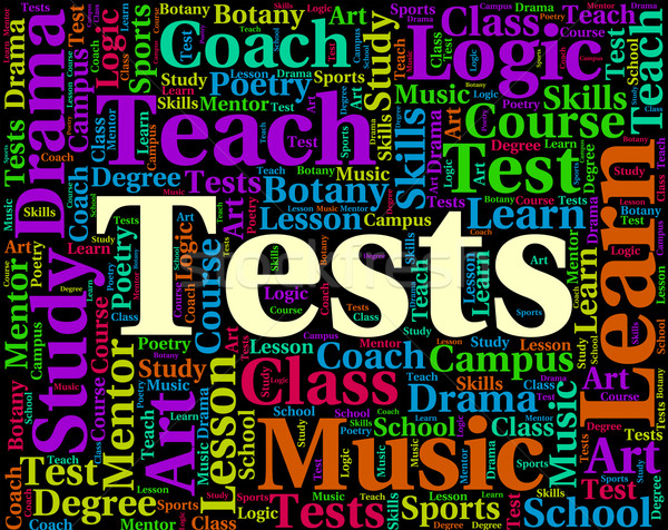 Tests Word Shows Assessment Examinations And Words Stock photo © stuartmiles