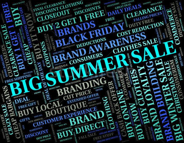 Big Summer Sale Represents Huge Sales And Bargain Stock photo © stuartmiles