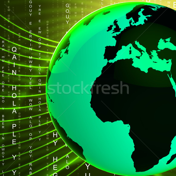 Europe Africa Globe Indicates Globally Global And European Stock photo © stuartmiles