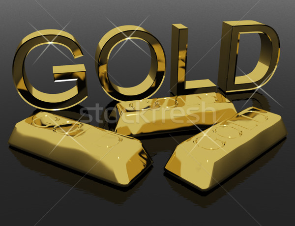 Gold Letters And Bars As Symbol For Wealth Or Riches Stock photo © stuartmiles