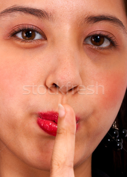 Girl Asking Us To Be Quiet Stock photo © stuartmiles