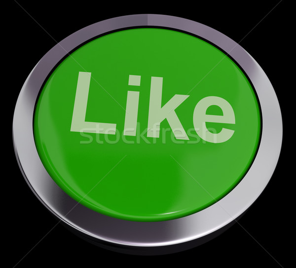 Like Button In Green Showing Approval And Being A Fan Stock photo © stuartmiles