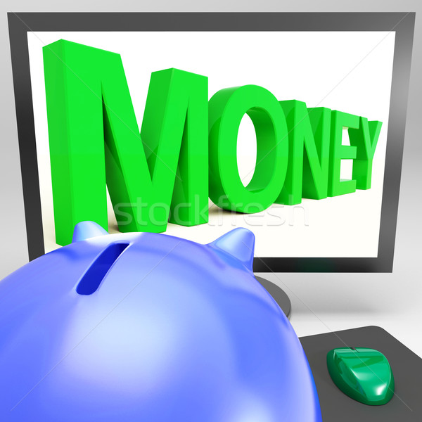 Money On Monitor Showing Prosperity Stock photo © stuartmiles