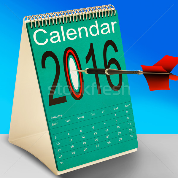 2016 programar calendário futuro negócio significado Foto stock © stuartmiles