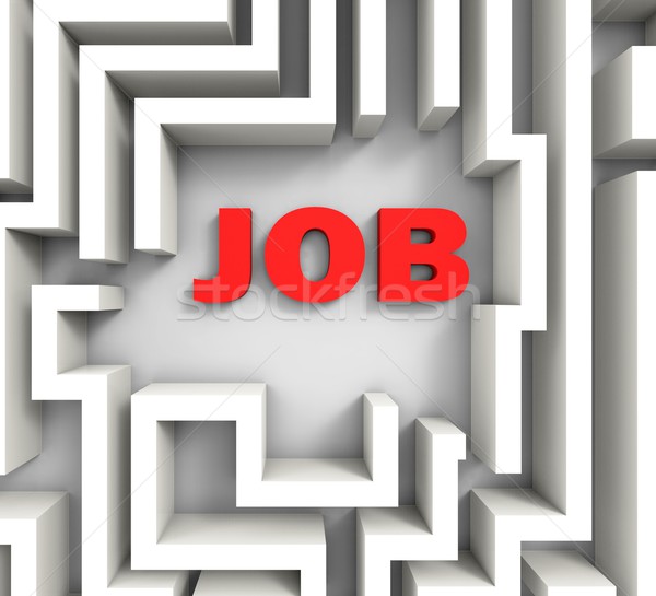 Job In Maze Shows Finding Jobs Stock photo © stuartmiles