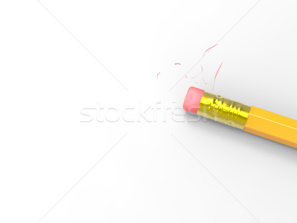 Blanco papier potlood gum tekst exemplaar ruimte tonen Stockfoto © stuartmiles