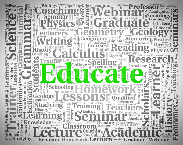 Educate Word Shows Develop Studying And University Stock photo © stuartmiles