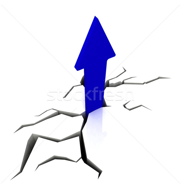 Blue Upward Arrow Shows Breakthrough Stock photo © stuartmiles