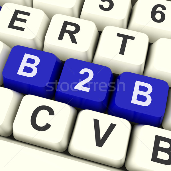 Stockfoto: B2b · sleutel · handel · commerce · business · toetsenbord