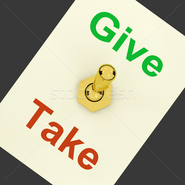 Give Take Lever Means Offering And Receiving Stock photo © stuartmiles