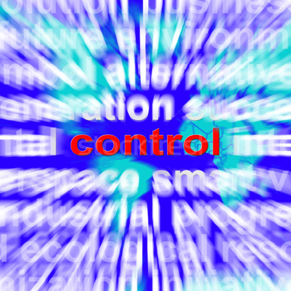 Controle woord kaart commando macht autoriteit Stockfoto © stuartmiles