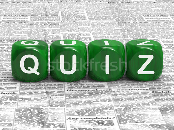 Quiz dadi domande risposte test Foto d'archivio © stuartmiles