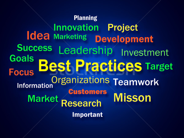 Best Practices Brainstorm Shows Optimum Business Procedures Stock photo © stuartmiles
