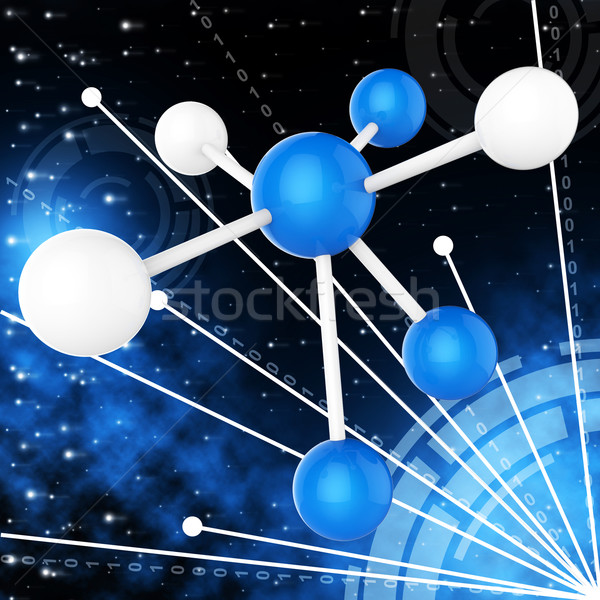 Atom Molecule Indicates Research Chemical And Chemistry Stock photo © stuartmiles