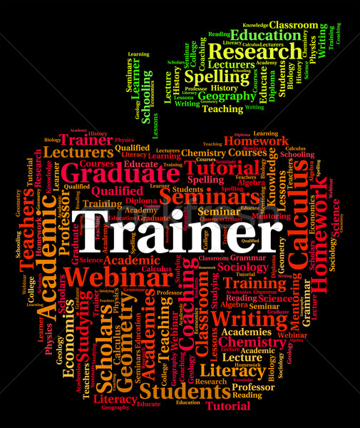 Entrenador palabra entrenador educar formación significado Foto stock © stuartmiles