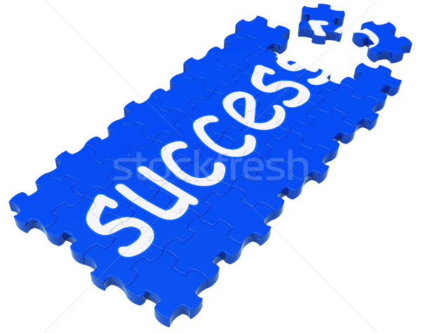 Success Puzzle Shows Accomplishment And Successful Business Stock photo © stuartmiles