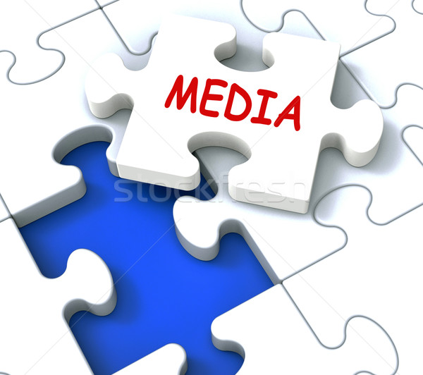 Media Jigsaw Shows News Multimedia Newspapers Radio Or Tv Stock photo © stuartmiles