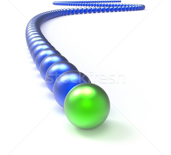 Leading Metallic Balls In Chain Shows Leadership Stock photo © stuartmiles