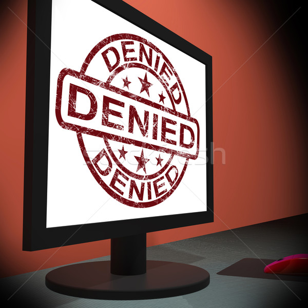 Denied Computer Showing Internet Rejection Deny Decline Or Refus Stock photo © stuartmiles