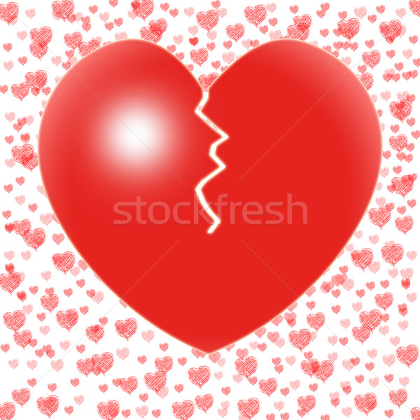 Broken Heart Means Couple Trouble Or Relationship Crisis Stock photo © stuartmiles