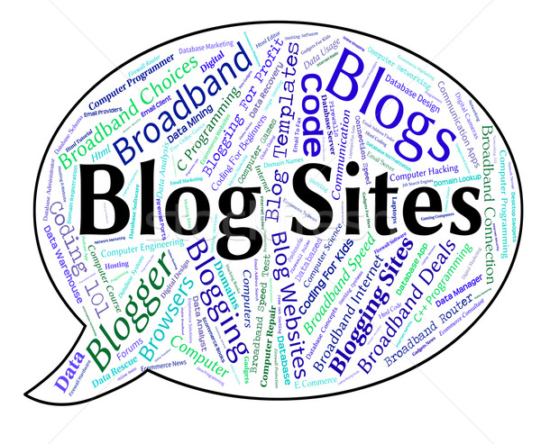 Blog Sites Shows Host Weblog And Domains Stock photo © stuartmiles