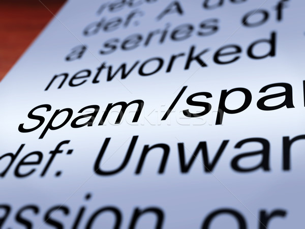 Spam Definition Closeup Showing Unwanted Email Stock photo © stuartmiles