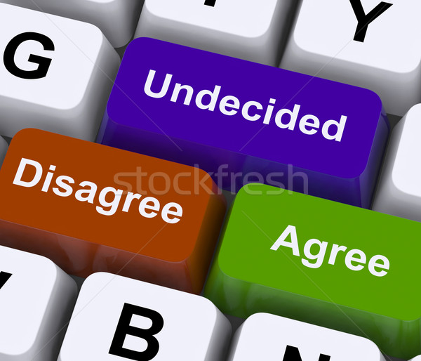 Disagree Agree Undecided Keys For Online Poll Stock photo © stuartmiles