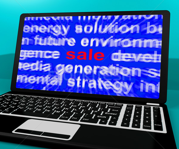 Sale Laptop Shows Reductions Discount Or Offer Online Stock photo © stuartmiles