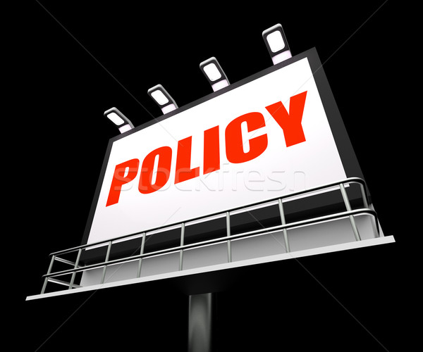Policy Media Sign Means Code Protocol and Guidelines Stock photo © stuartmiles