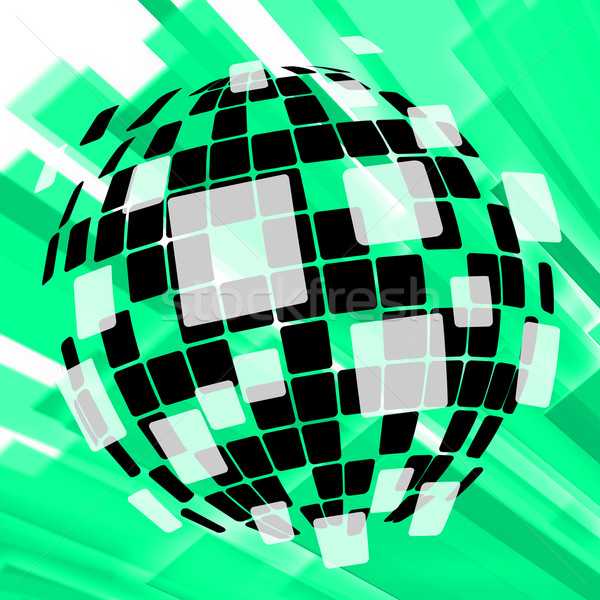 Modern Disco Ball Background Shows Vintage Pop Art Or Design Stock photo © stuartmiles