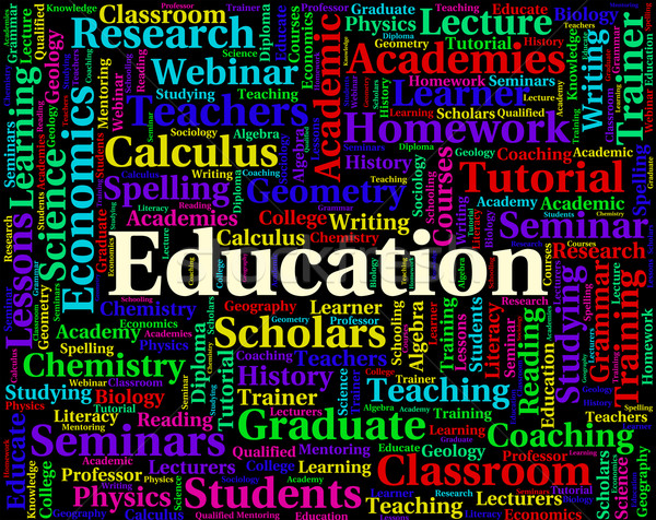 Education Word Means Development Educate And Tutoring Stock photo © stuartmiles