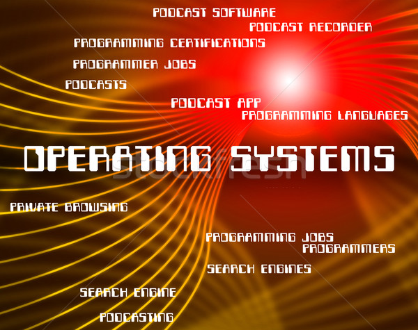 Operating Systems Shows Pc Technology And Text Stock photo © stuartmiles